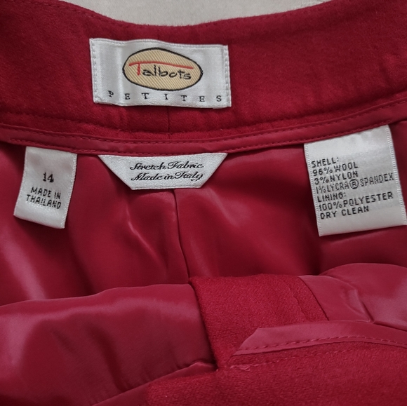 Talbots Luxe Made in Italy fabric wool 2 piece suit jacket + pants lined - Picture 16 of 16